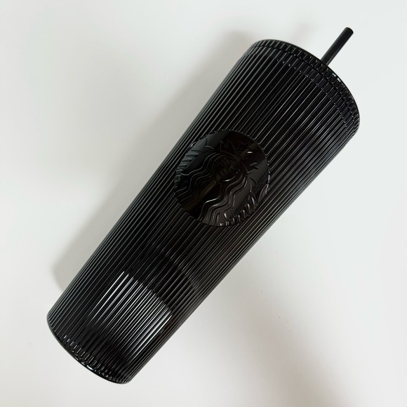 STARBUCKS 24oz TUMBLER LIMITED EDITION BEST MOST FAVORITE BLACK SHINY TEXTURED - Picture 4 of 5